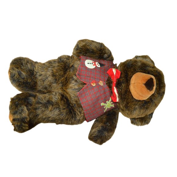 JC Penny Collection Rare Vintage 1990s Teddy Bear Plush Christmas Holiday Bear - Picture 5 of 6